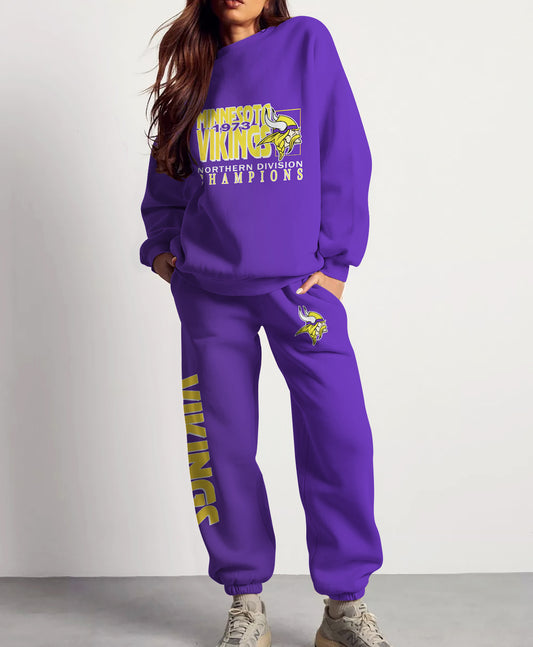 Minnesota Vikings Combo 3D Sweatsuit and Sweatpants Unisex CBSP181