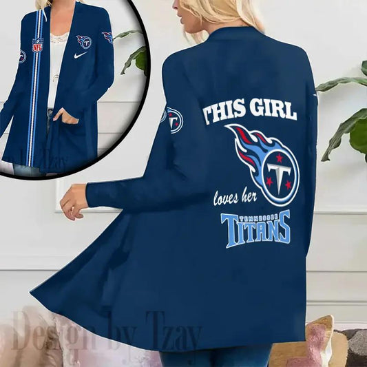 Tennessee Titans Women Patch Pocket Cardigan BT190