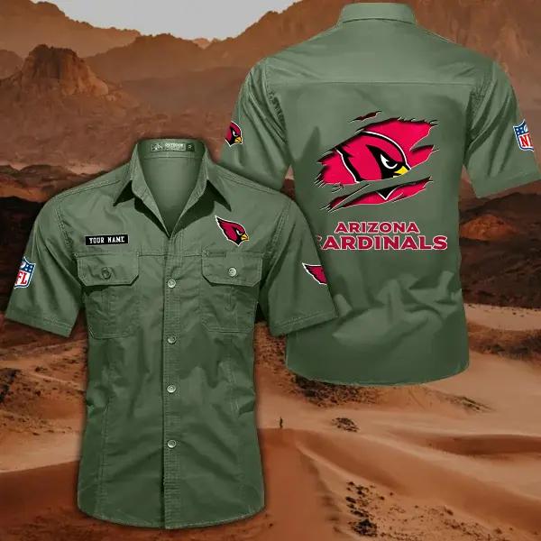 Arizona Cardinals Men’s Short Sleeve Cargo Shirts New 2025 AZBT2DCGS000001