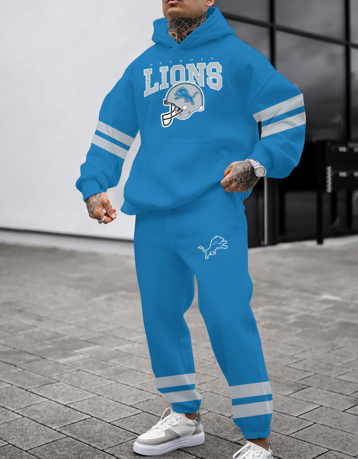 Detroit Lions Combo Pullover Hoodie And Sweatpants AZBTPHSP000202