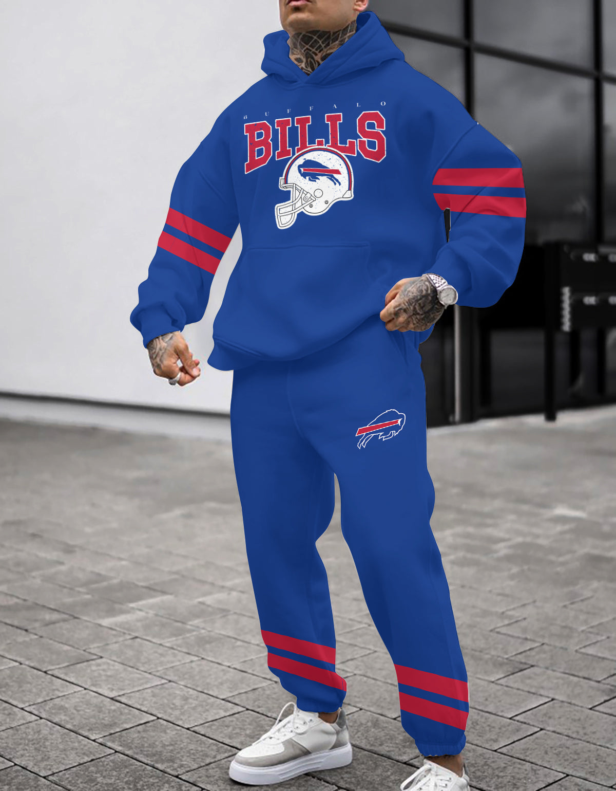 Buffalo Bills Combo Pullover Hoodie And Sweatpants AZBTPHSP000185