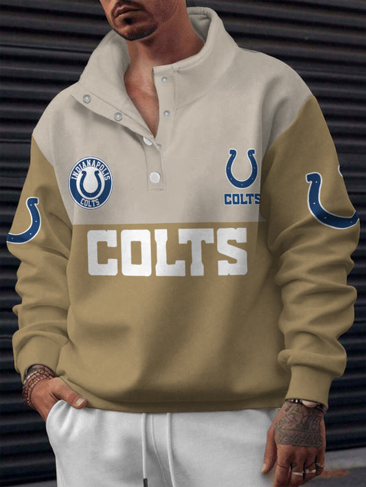 Indianapolis Colts Casual Colorful Stand Collar Sweatshirt AZBTSCSW000578