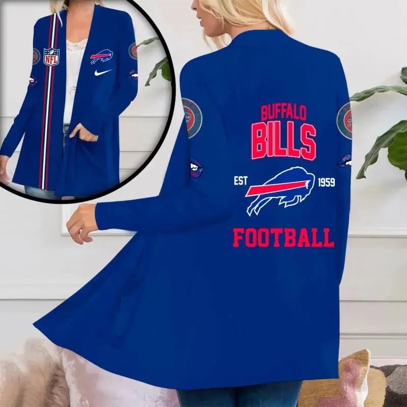 Buffalo Bills Women Patch Pocket Cardigan BT020