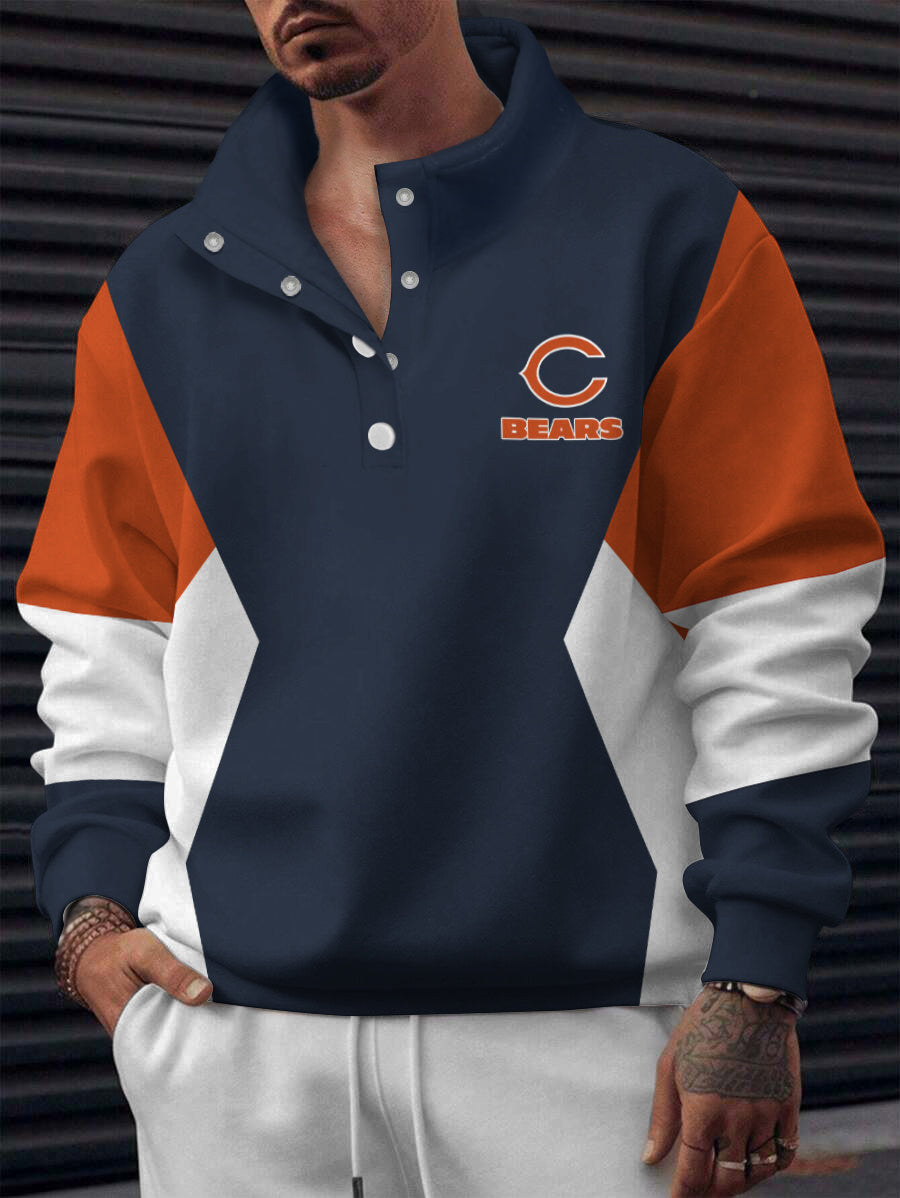 Chicago Bears Casual Colorful Stand Collar Sweatshirt AZBTSCSW000502