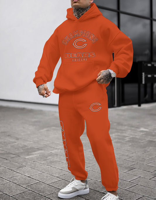 Chicago Bears Combo Pullover Hoodie And Sweatpants AZBTPHSP000121
