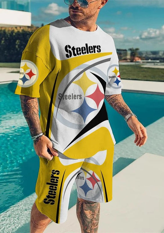 Pittsburgh Steelers T-shirt and shorts AZTS019