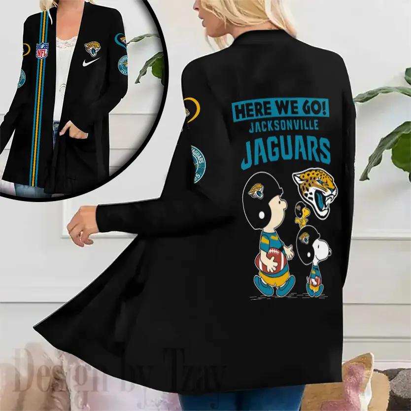 Jacksonville Jaguars Women Patch Pocket Cardigan BT090