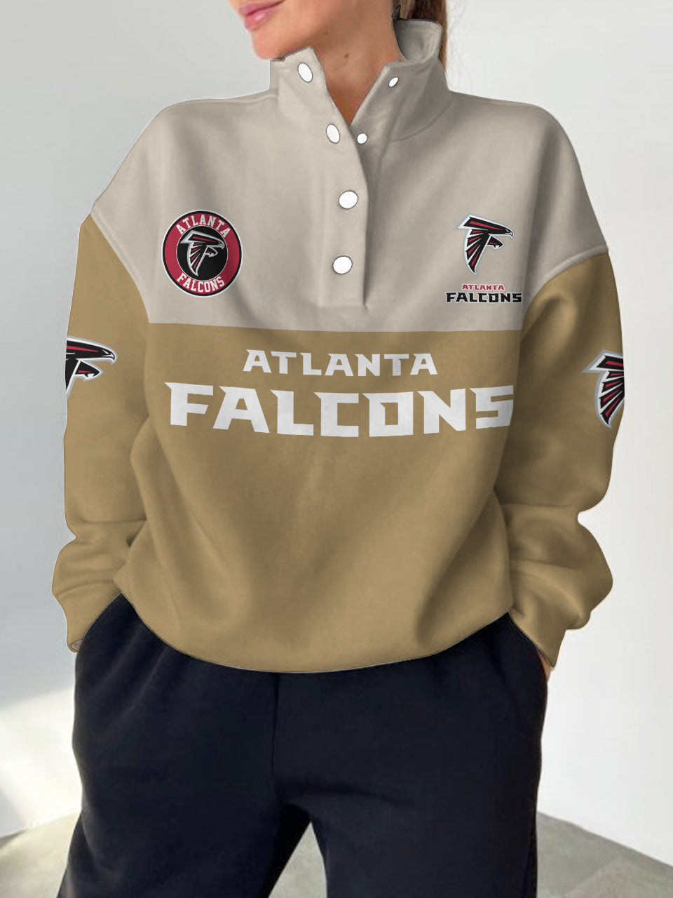 Atlanta Falcons Casual Colorful Stand Collar Sweatshirt AZBTSCSW000280
