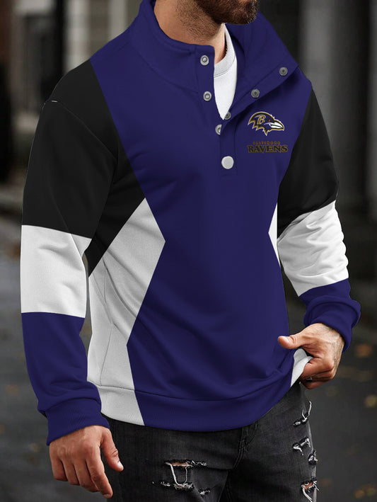 Baltimore Ravens Casual Colorful Stand Collar Sweatshirt AZBTSCSW000291