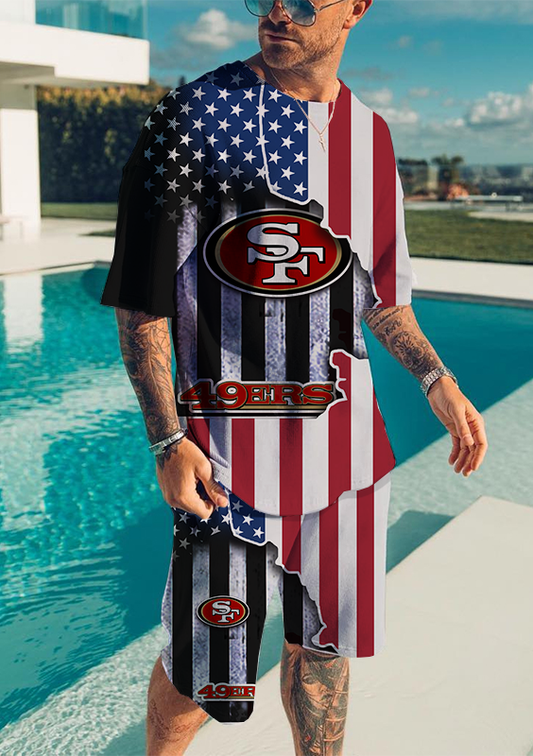 San Francisco 49ers T-shirt and Shorts AZTS136
