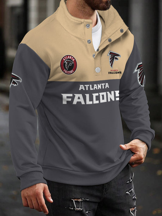 Atlanta Falcons Casual Colorful Stand Collar Sweatshirt AZBTSCSW000290