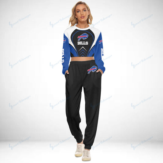 Buffalo Bills Crop Sweatshirt Suit 1
