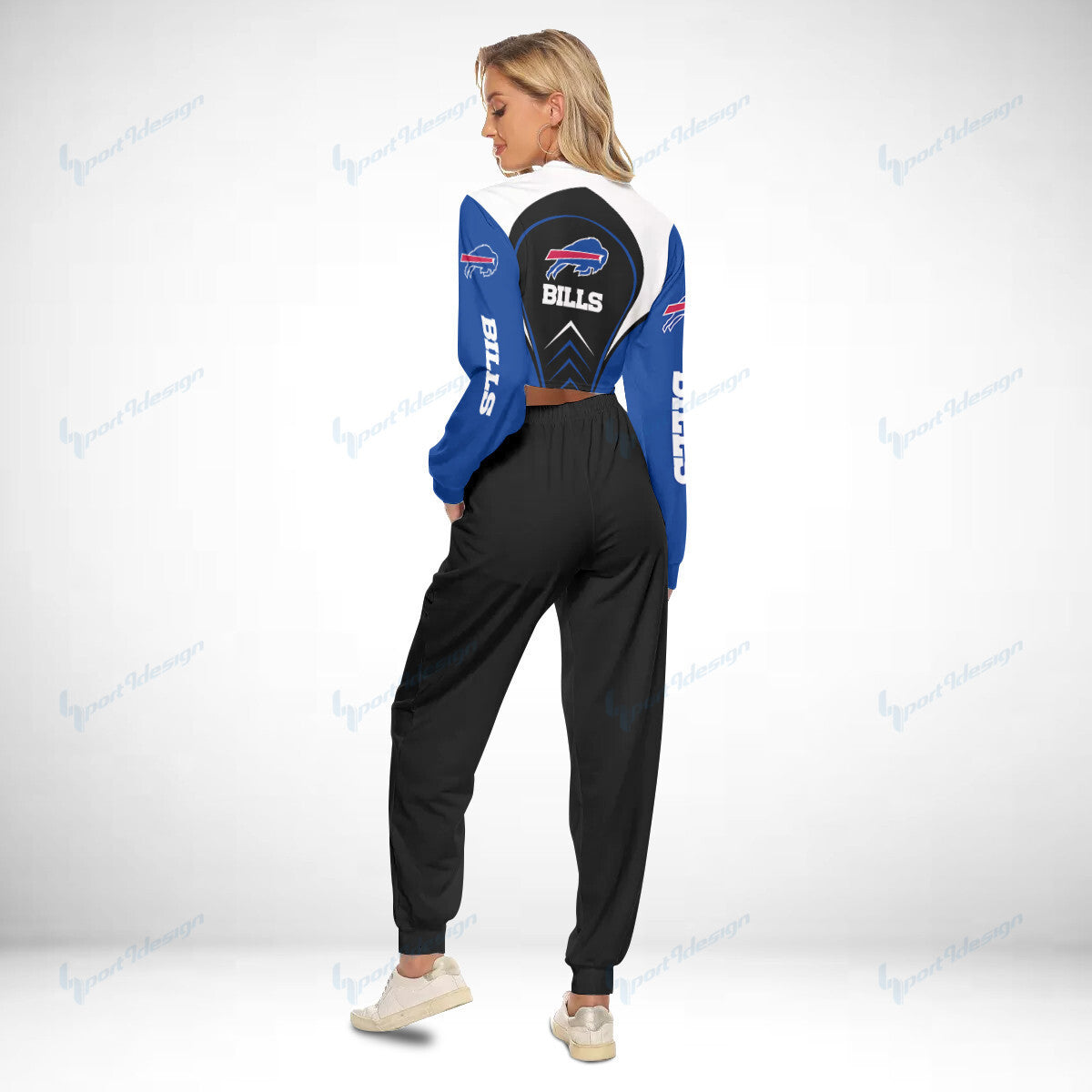 Buffalo Bills Crop Sweatshirt Suit 1