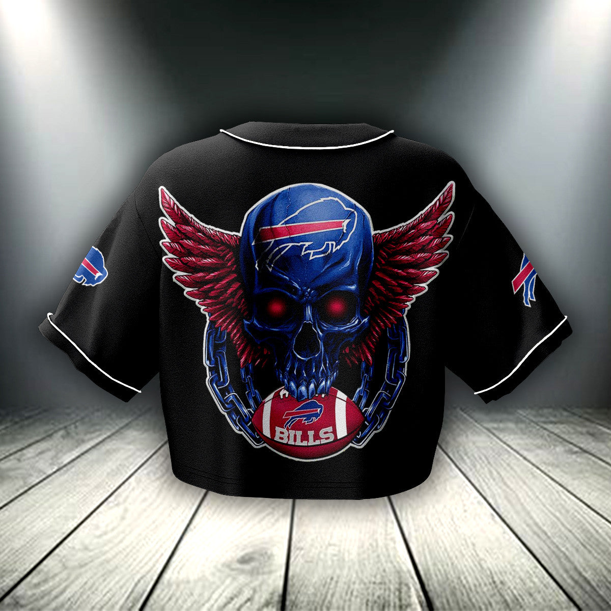 Buffalo Bills Crop Top Baseball Jersey 105