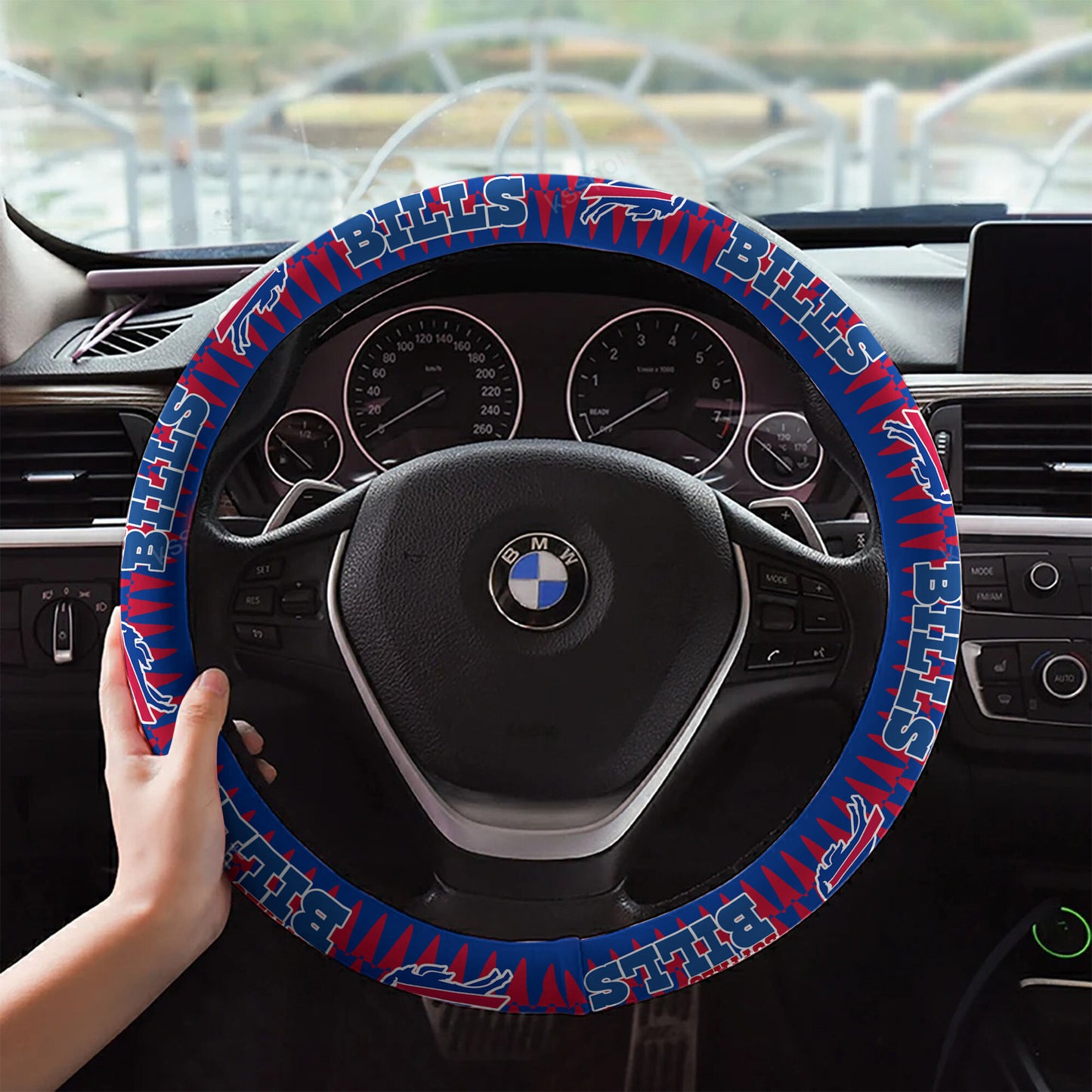 Buffalo Bills Custom 3D Steering Wheel Cover 34