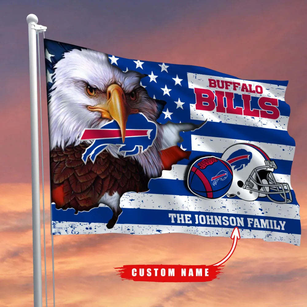 Buffalo Bills-Flag-Custom Name