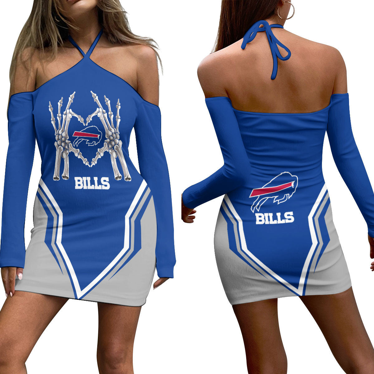 Buffalo Bills Halter Lace-up Dress 27