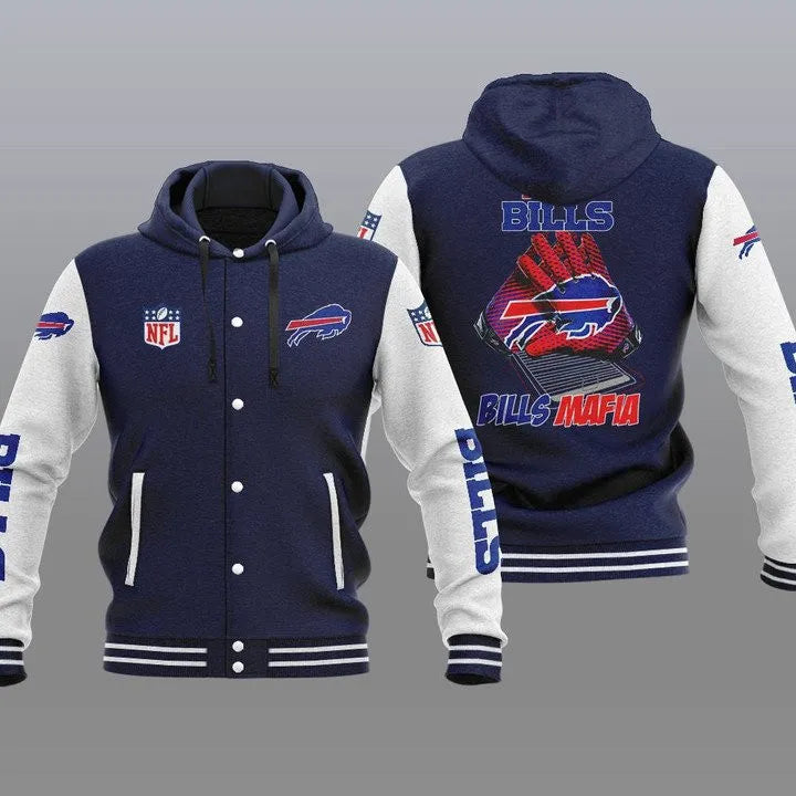 Buffalo Bills Hooded Button Jacket with Hood 25