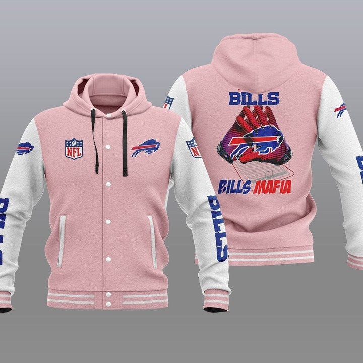 Buffalo Bills Hooded Button Jacket with Hood 25