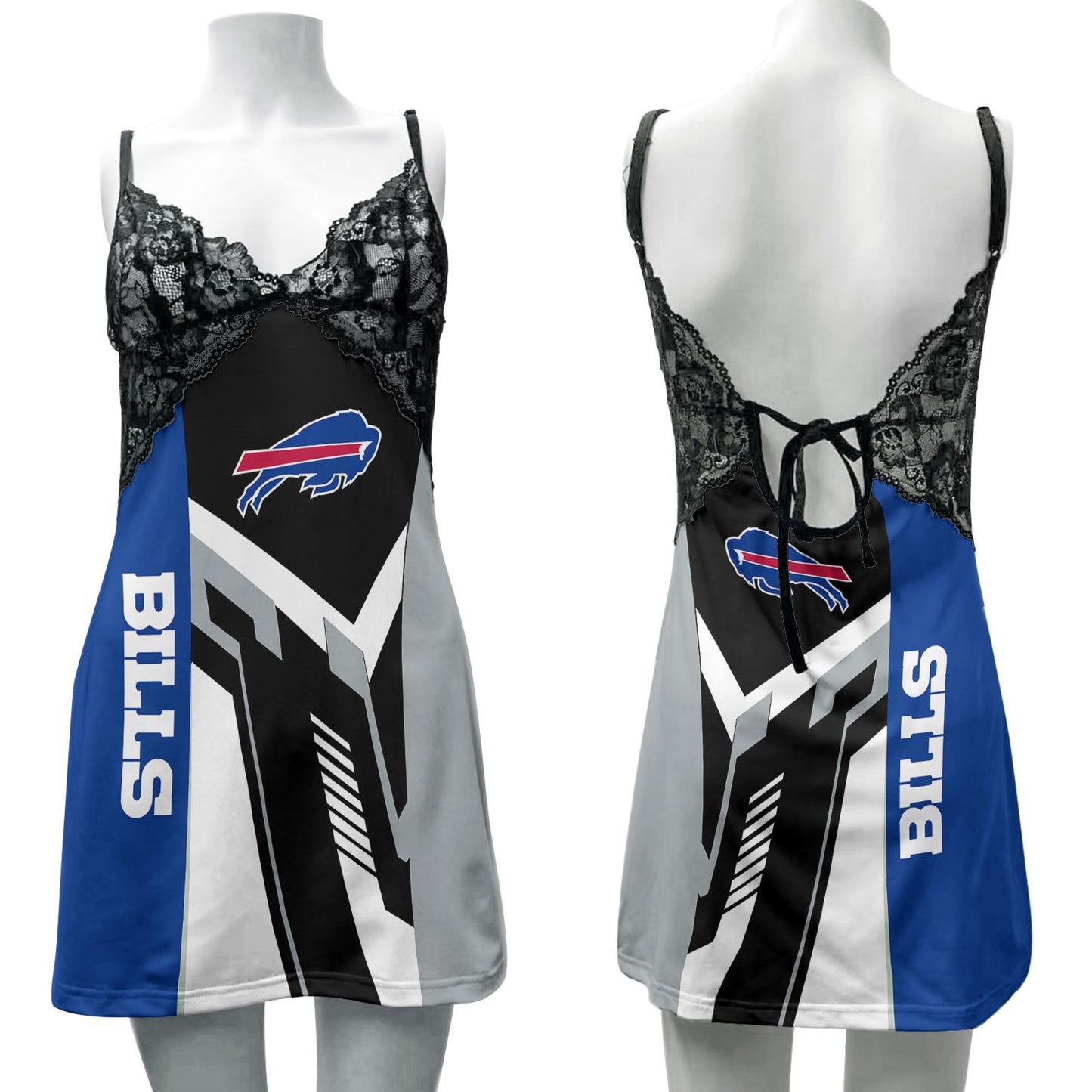Buffalo Bills Lace Back Strap Slip Dress 123-2