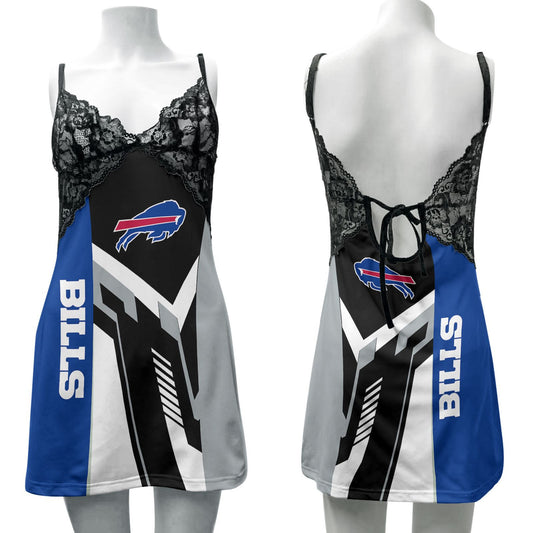 Buffalo Bills Lace Back Strap Slip Dress 123-2