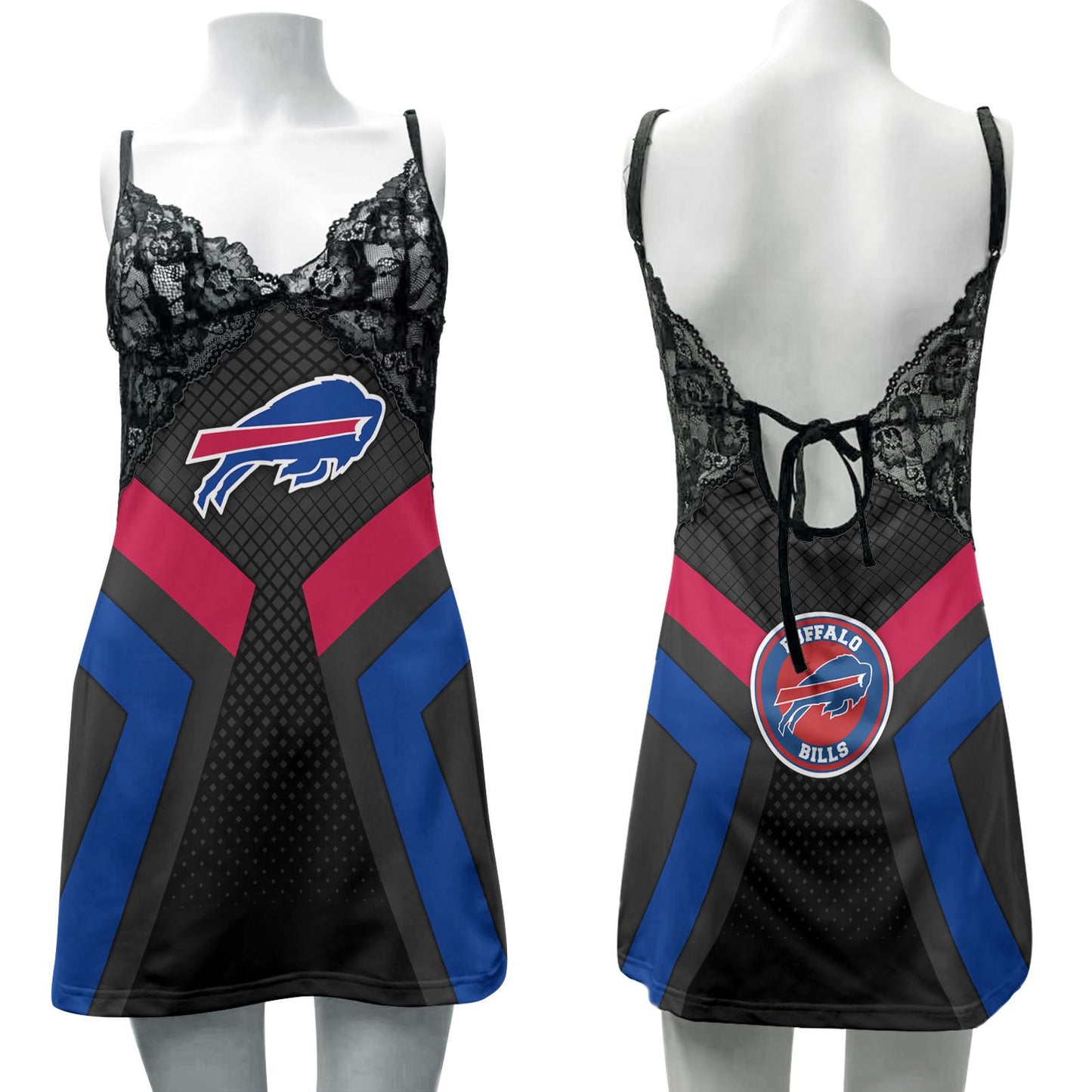 Buffalo Bills Lace Back Strap Slip Dress 144
