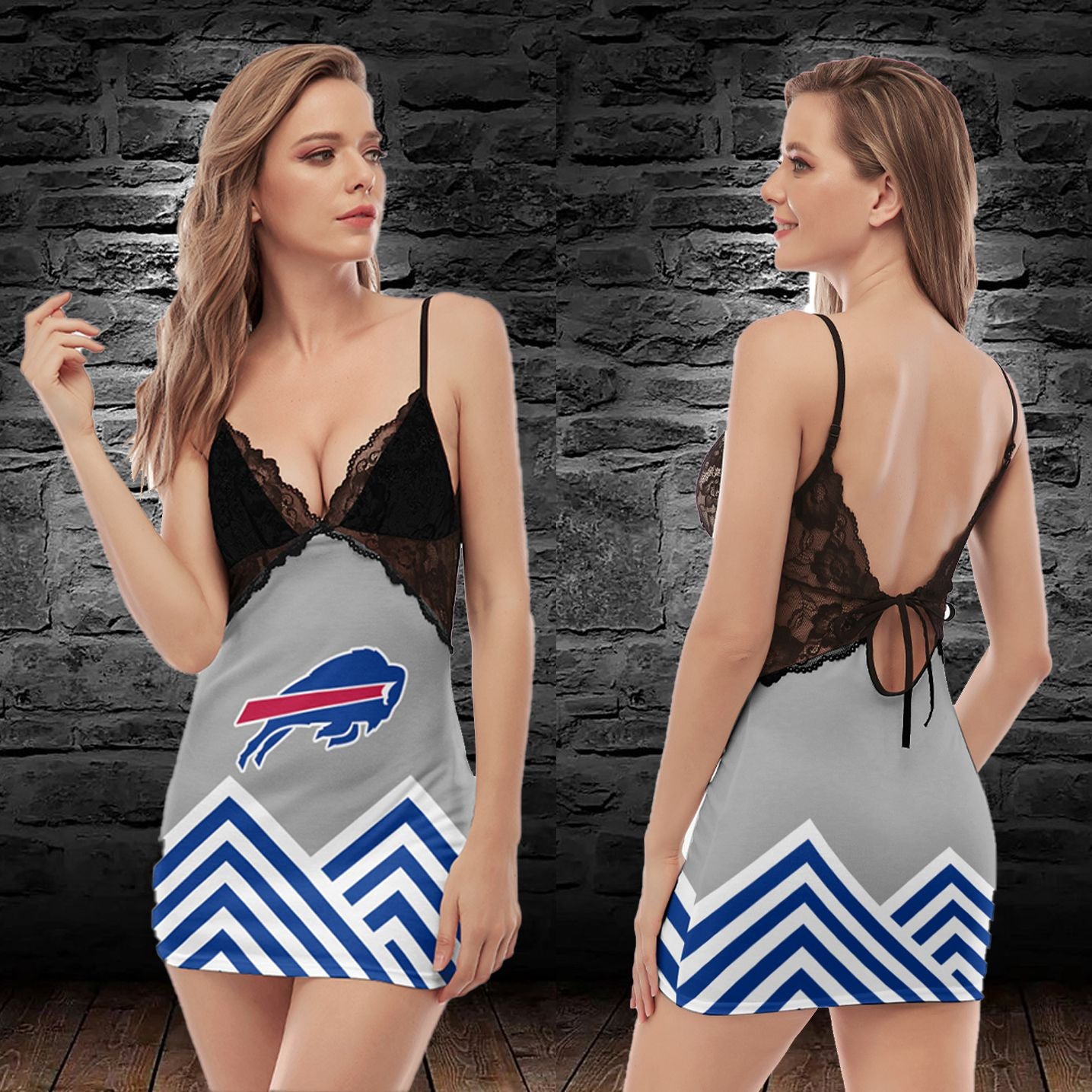 Buffalo Bills Lace Back Strap Slip Dress 168-2