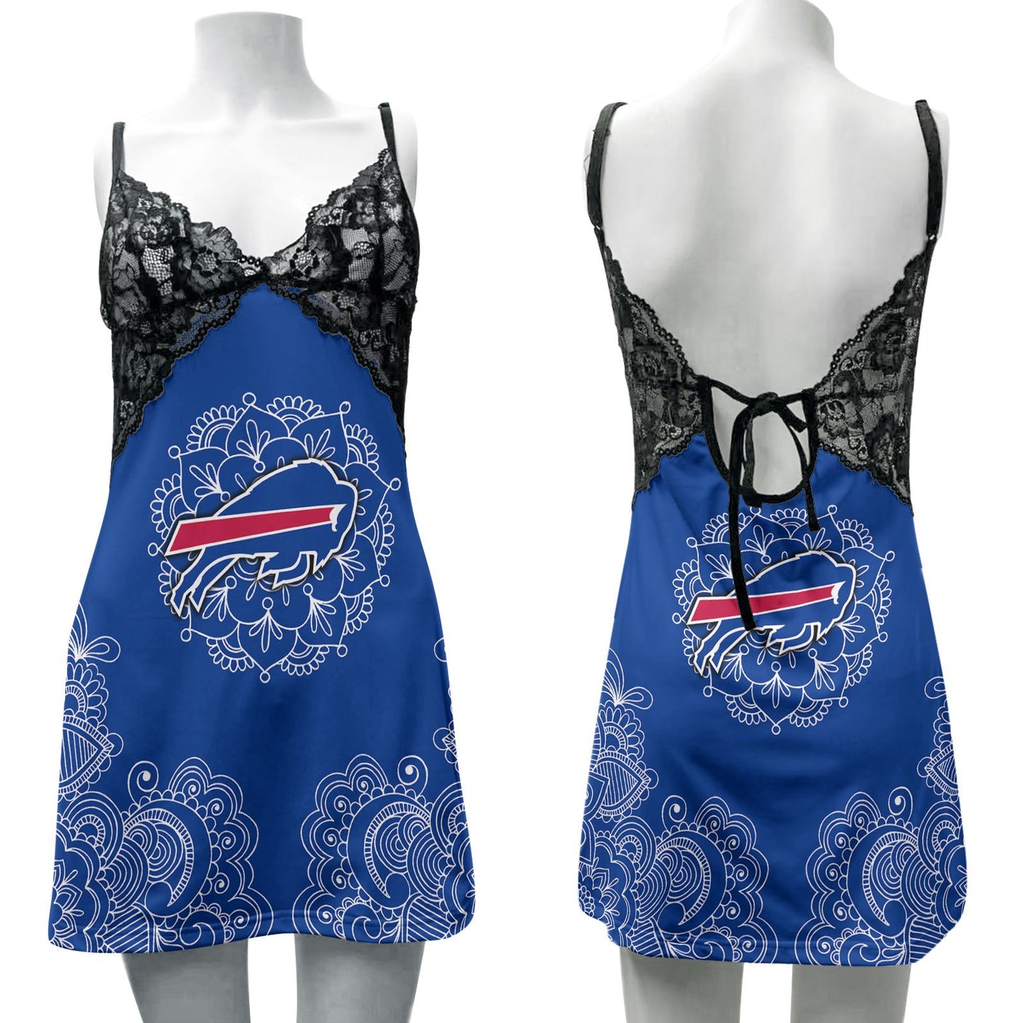Buffalo Bills Lace Back Strap Slip Dress 214