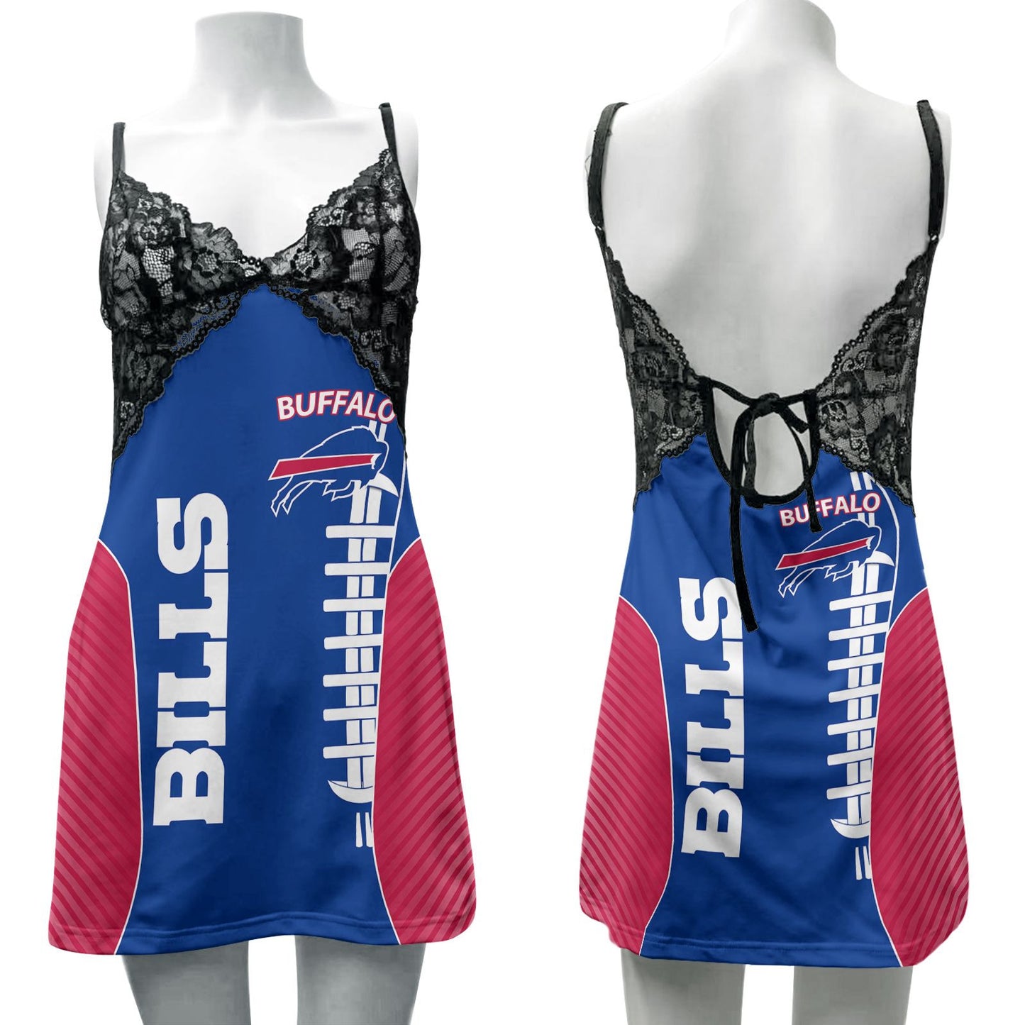 Buffalo Bills Lace Back Strap Slip Dress 262