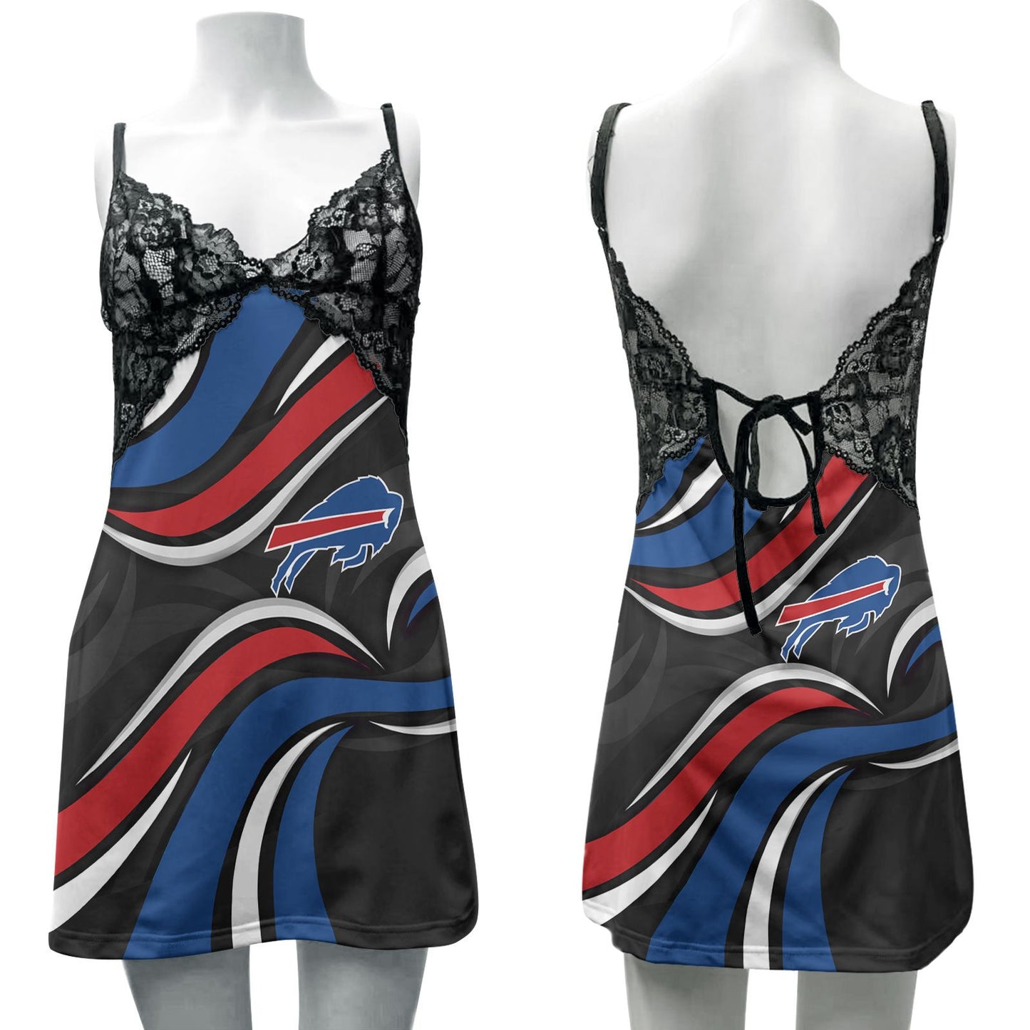 Buffalo Bills Lace Back Strap Slip Dress 285-1