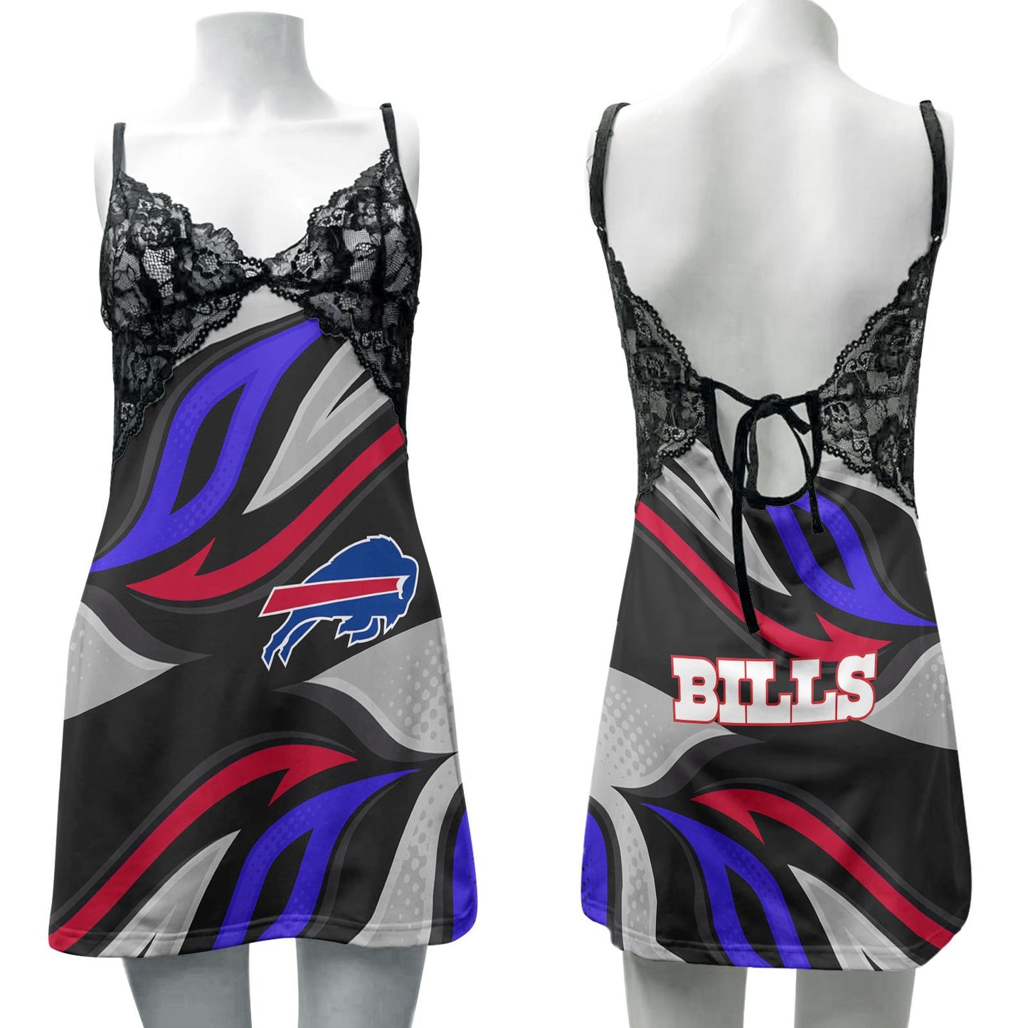 Buffalo Bills Lace Back Strap Slip Dress 357