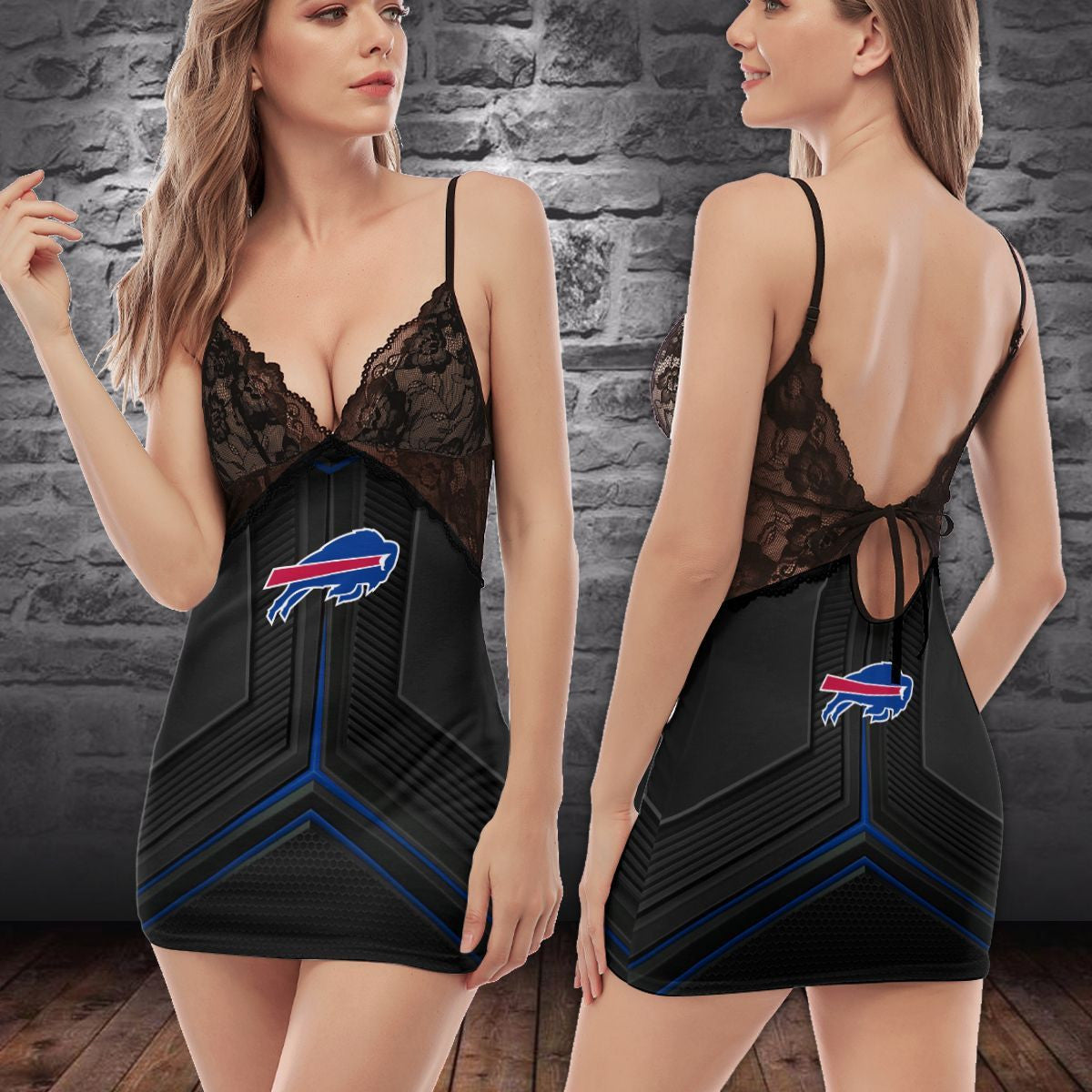 Buffalo Bills Lace Back Strap Slip Dress 369