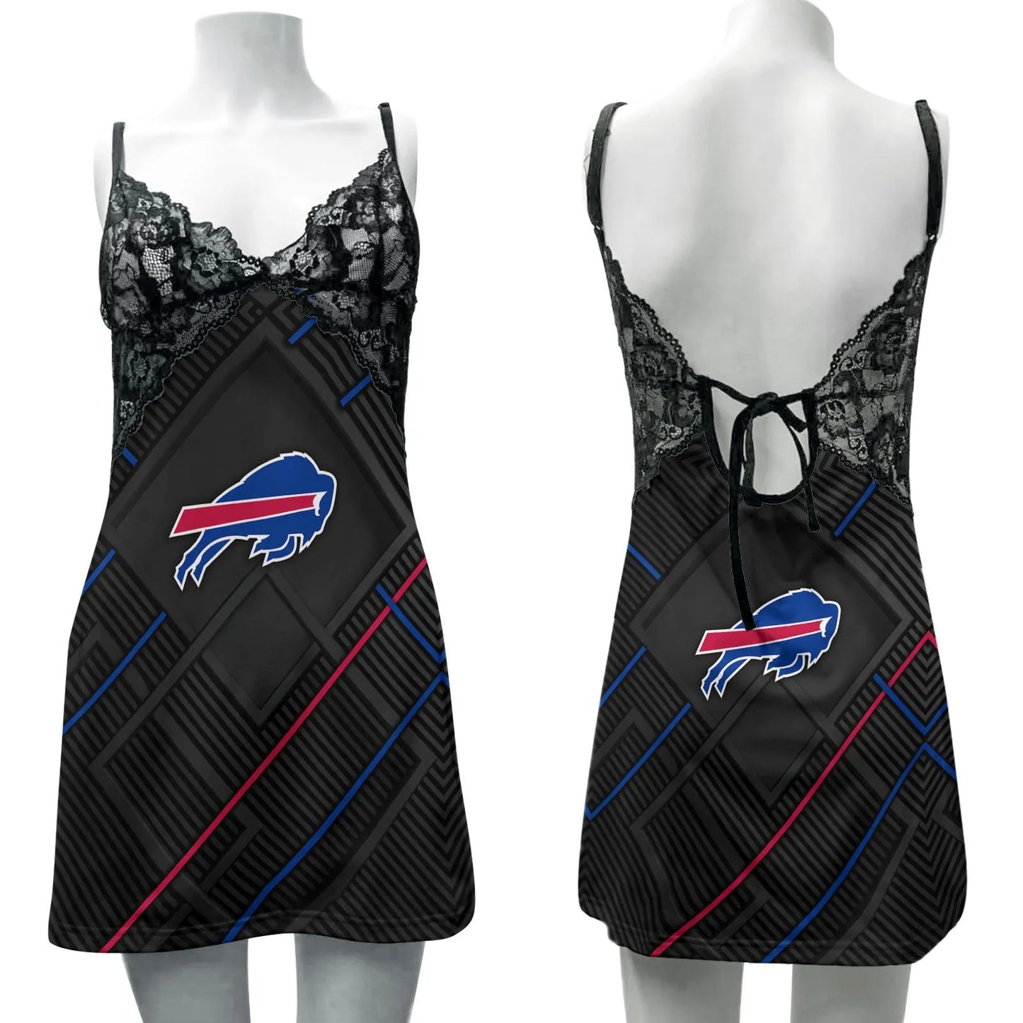 Buffalo Bills Lace Back Strap Slip Dress 414