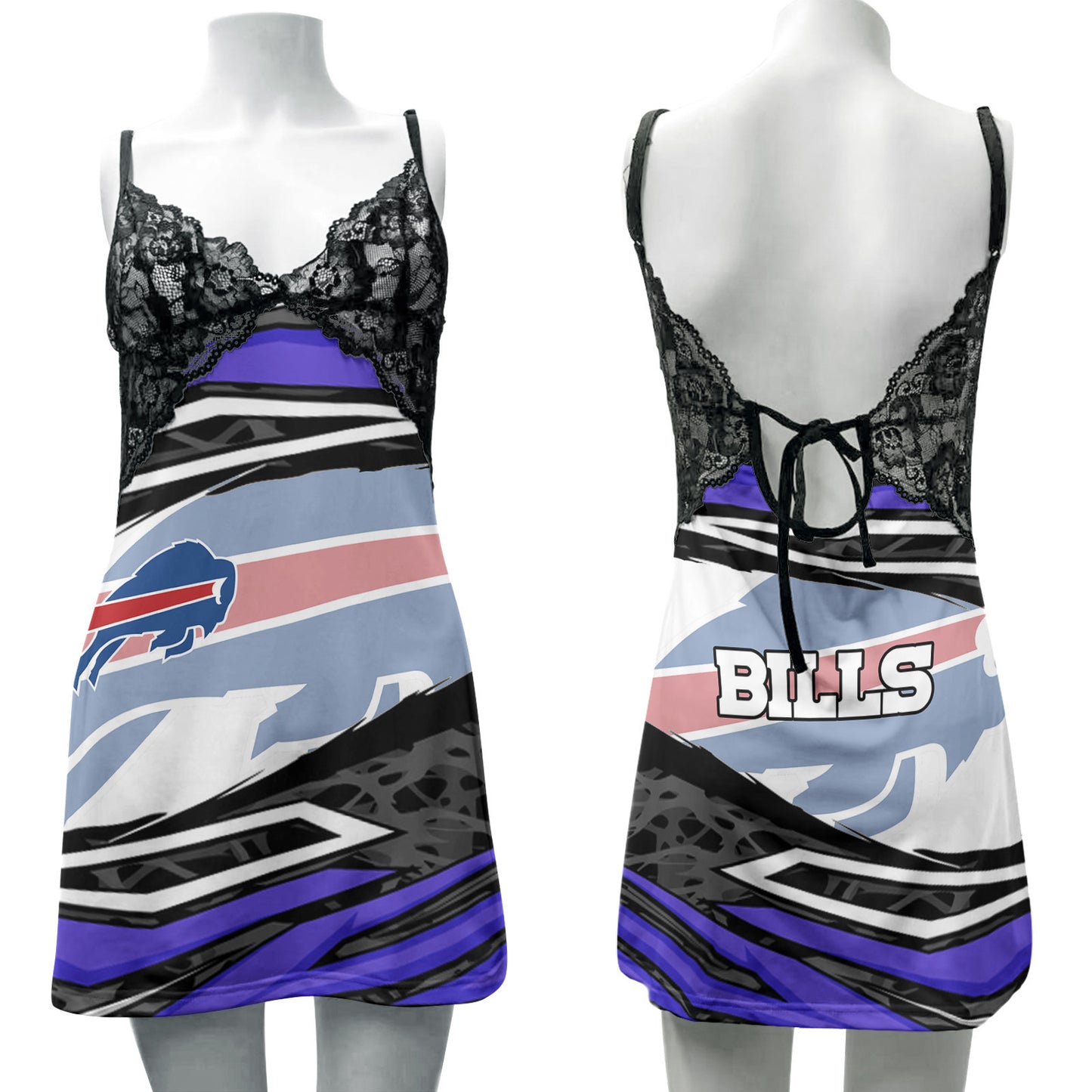 Buffalo Bills Lace Back Strap Slip Dress 509