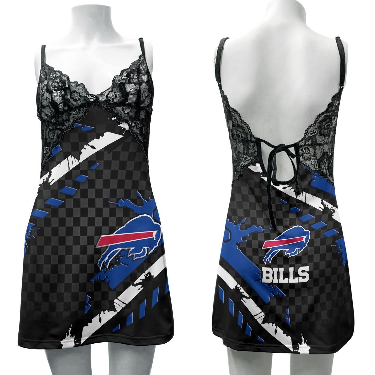 Buffalo Bills Lace Back Strap Slip Dress 51