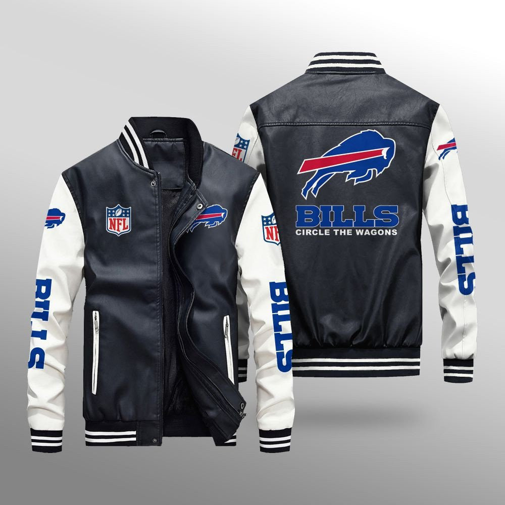 Buffalo Bills Leather Bomber Jacket BG20