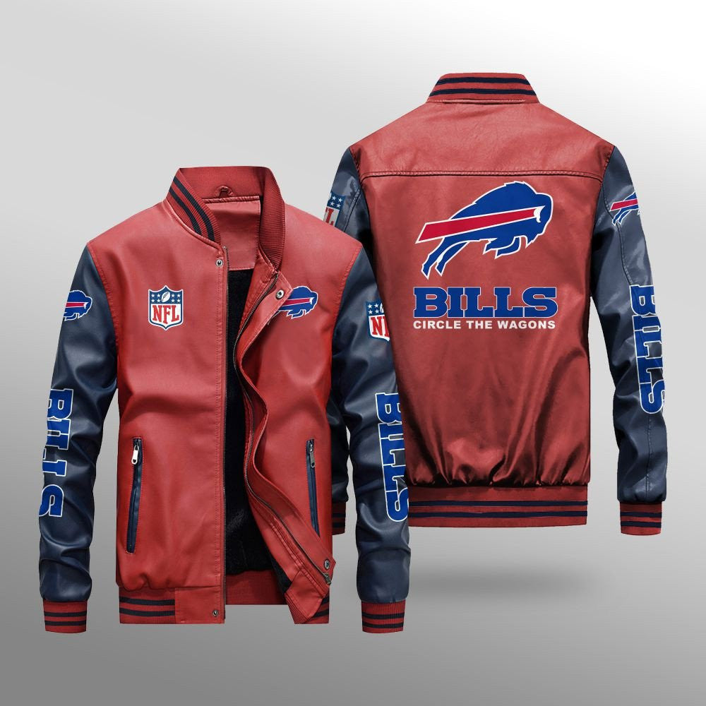 Buffalo Bills Leather Bomber Jacket BG20