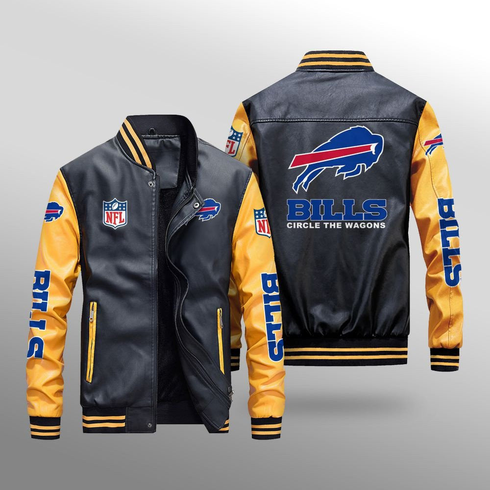 Buffalo Bills Leather Bomber Jacket BG20