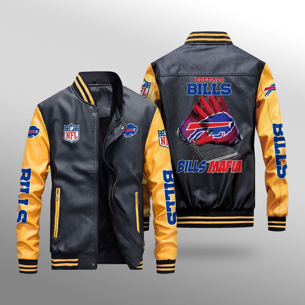 Buffalo Bills Leather Bomber Jacket BG28