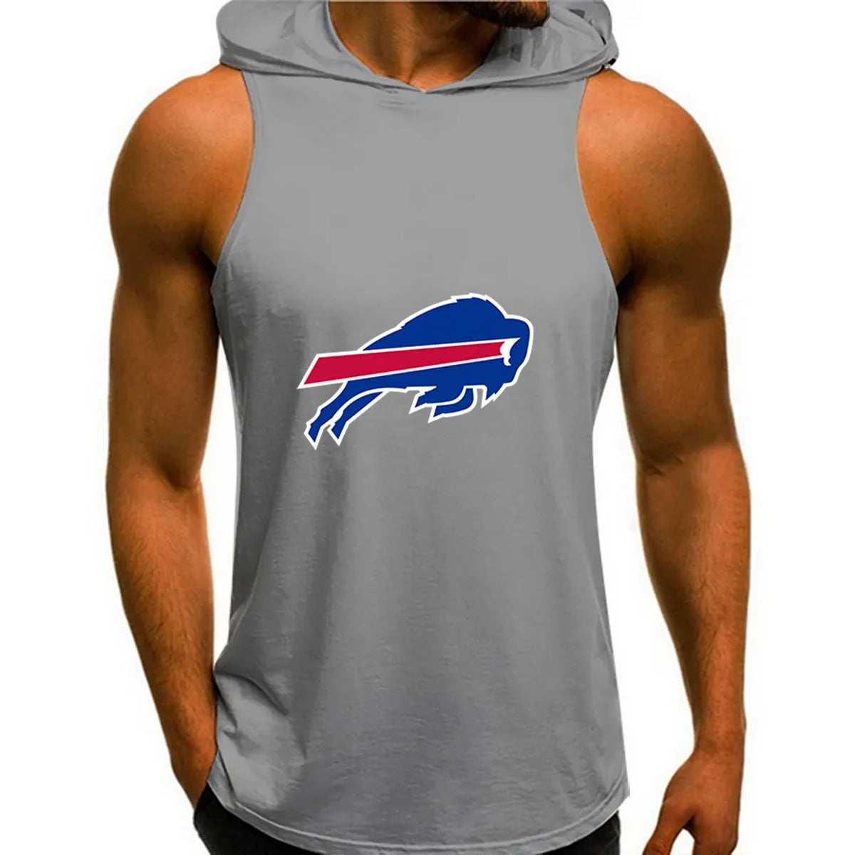 Buffalo Bills Man Gym-Sport Hoodie Vest BG04