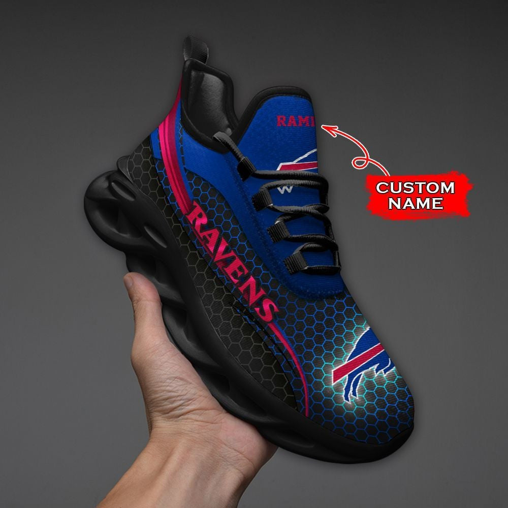 Buffalo Bills Max Soul Clunky Sneakers Shoes Luxury NFL Custom name