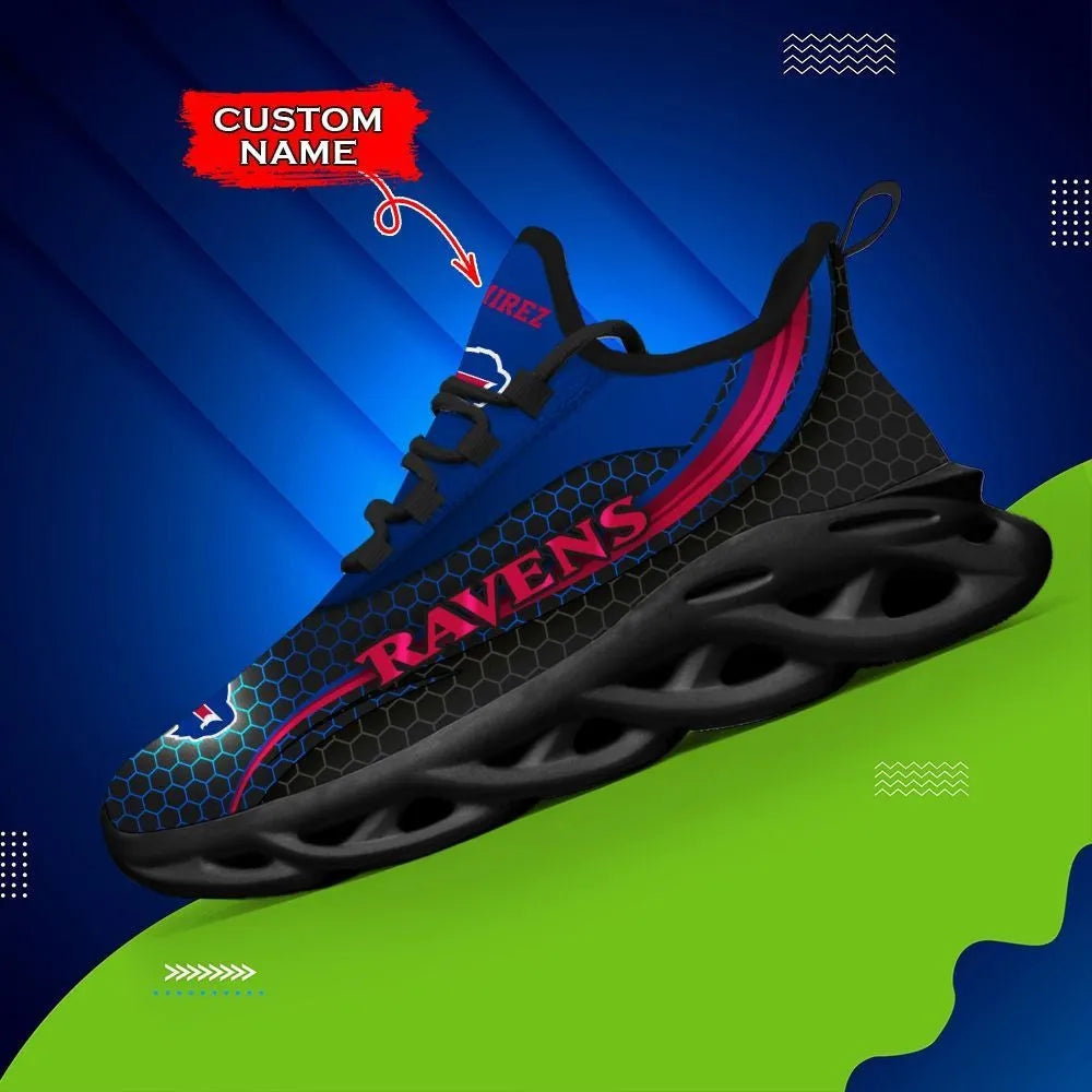 Buffalo Bills Max Soul Clunky Sneakers Shoes Luxury NFL Custom name