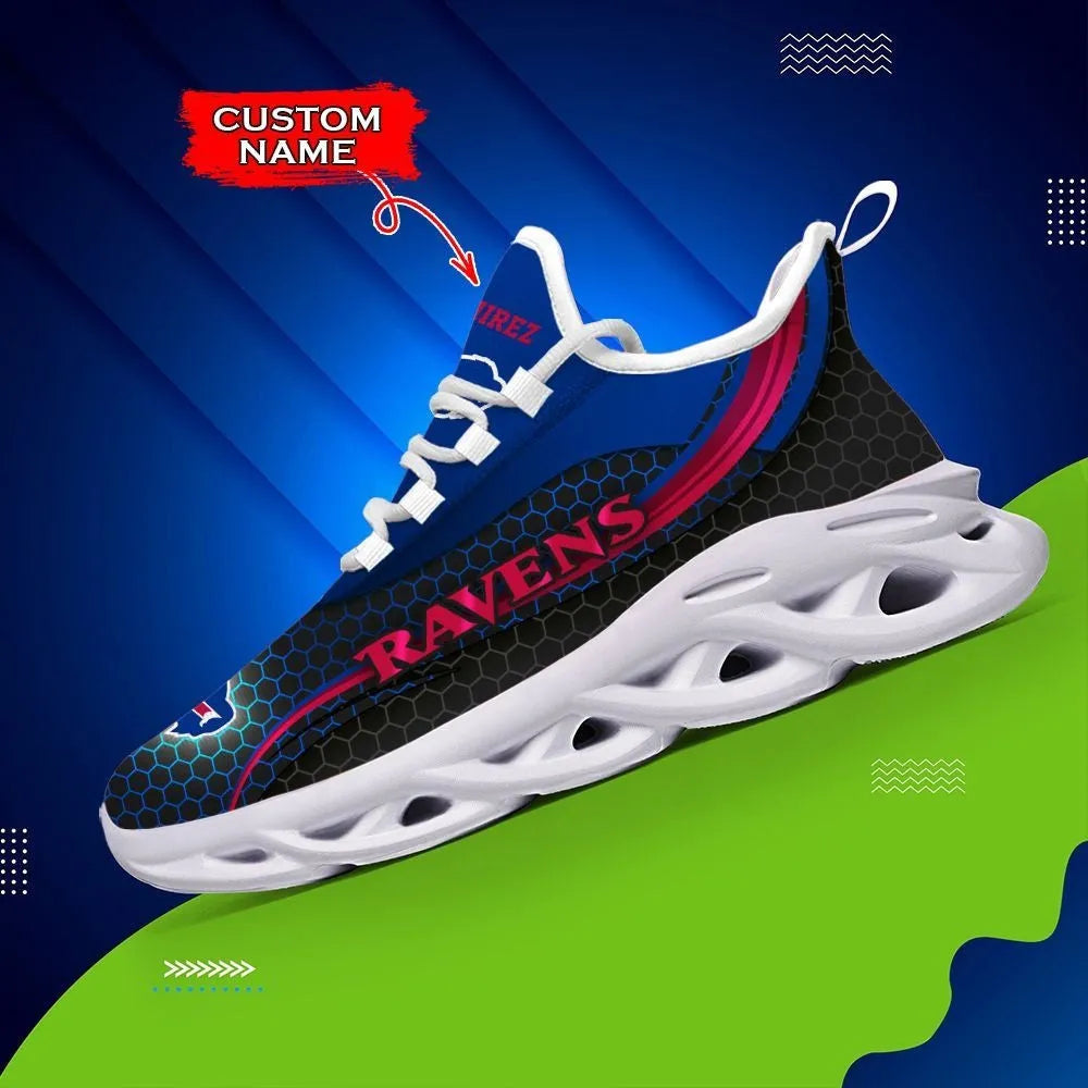 Buffalo Bills Max Soul Clunky Sneakers Shoes Luxury NFL Custom name