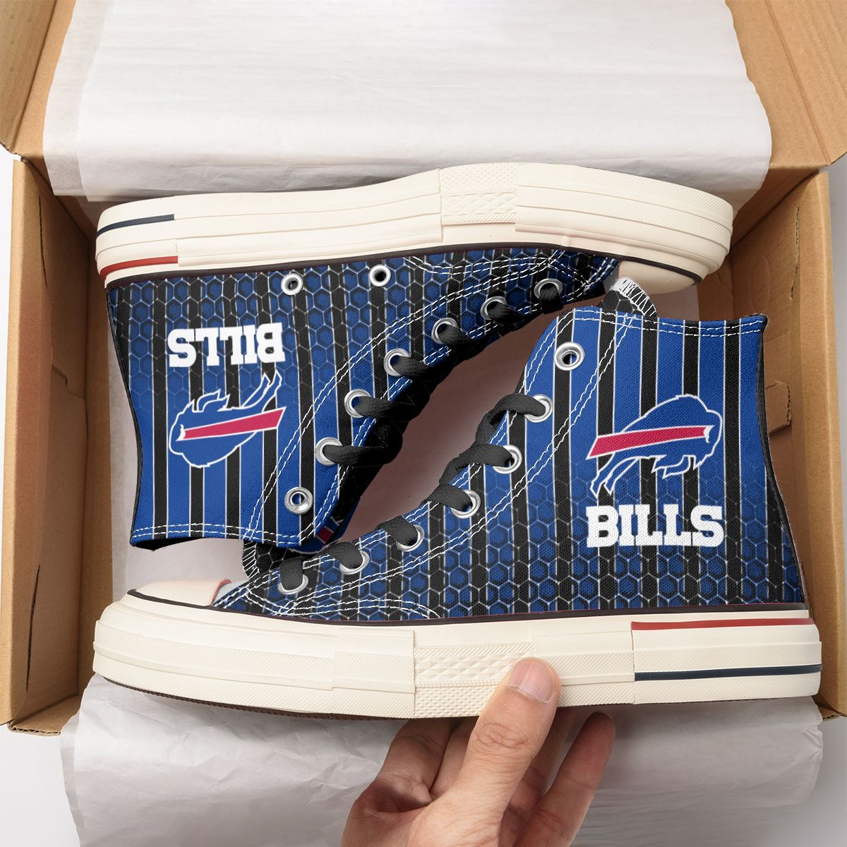 Buffalo Bills New High Top Canvas Shoes 43