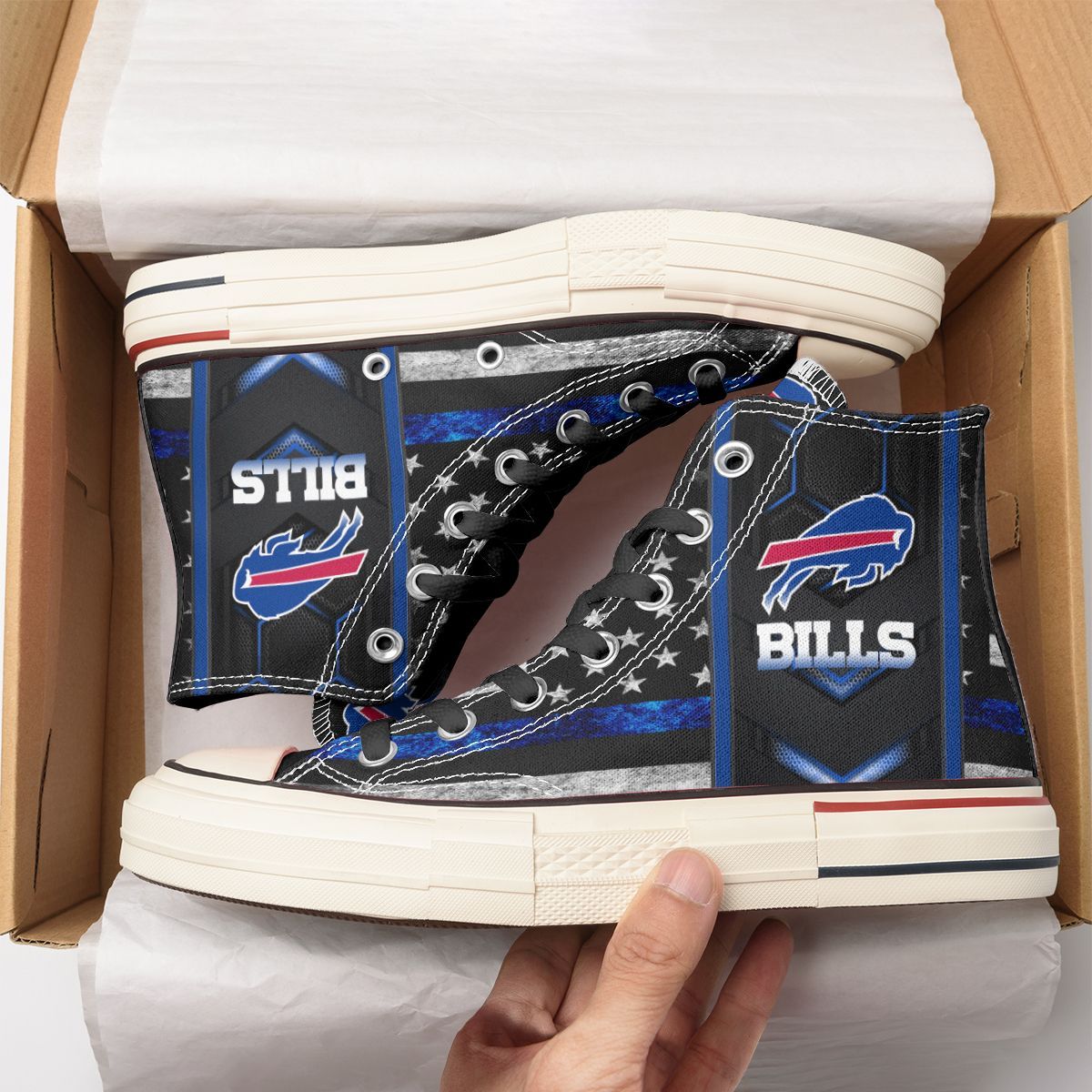 Buffalo Bills New High Top Canvas Shoes 66