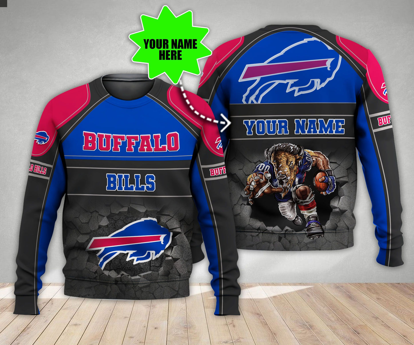 Buffalo Bills Personalized All Over Printed 569