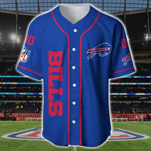 Buffalo Bills Personalized Baseball Jersey BG195