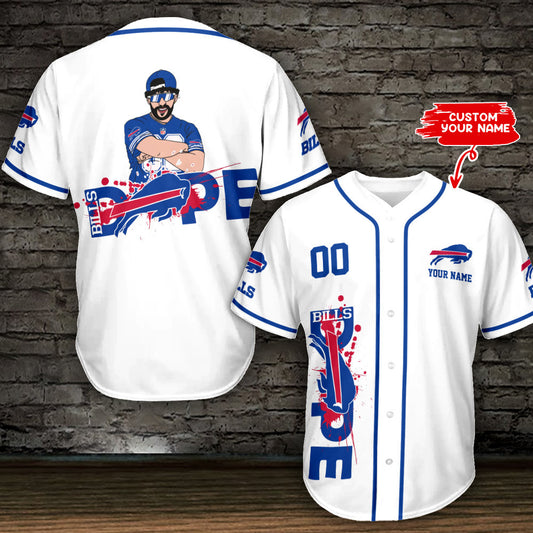 Buffalo Bills Personalized Baseball Jersey BG595