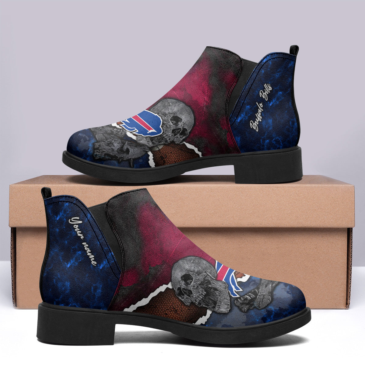 Buffalo Bills Personalized Comfort & Fashion Short Boots BG03