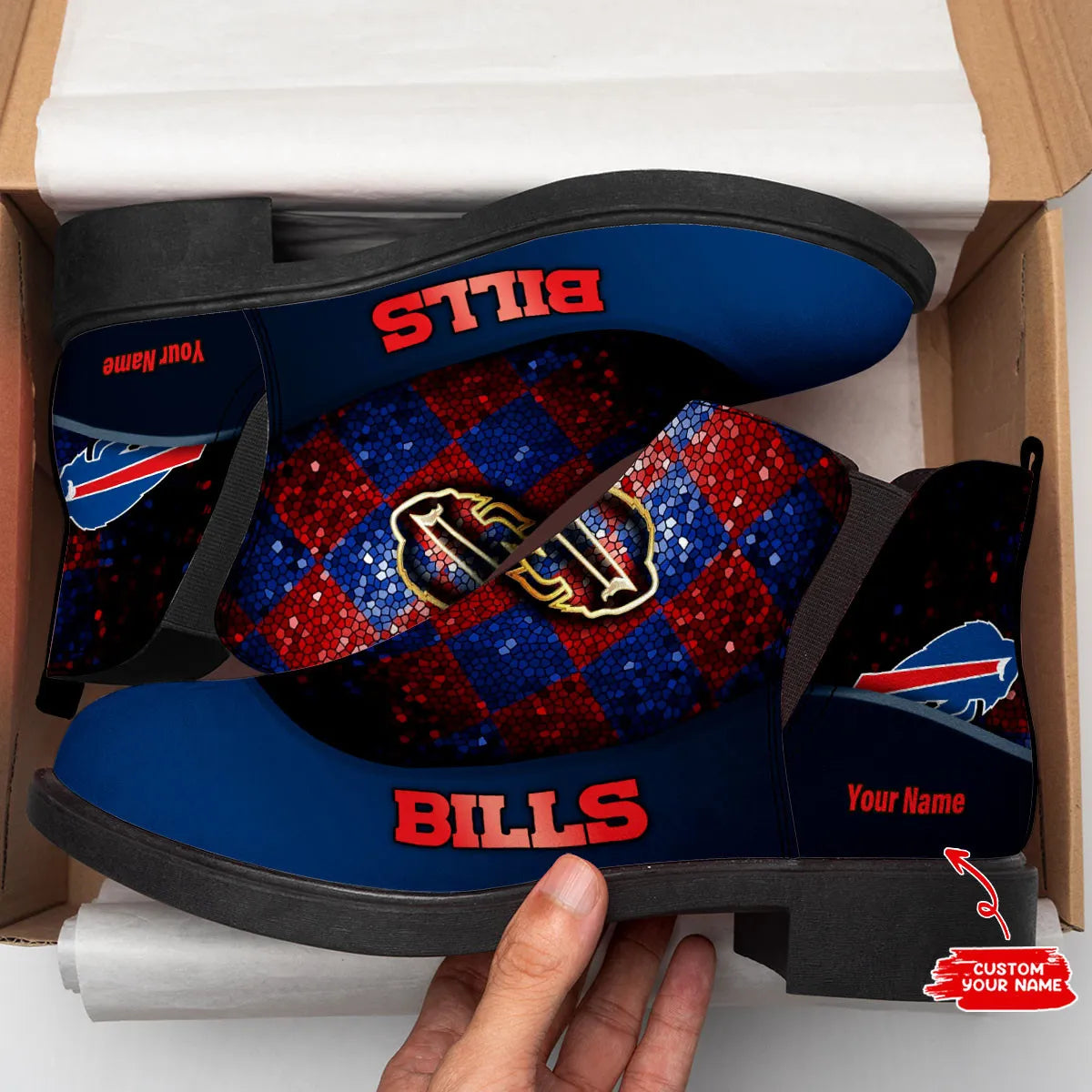 Buffalo Bills Personalized Comfort & Fashion Short Boots BG100